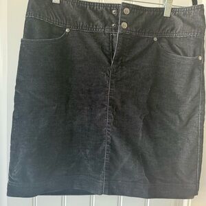 Athleta Charcoal Black Corderoy skirt